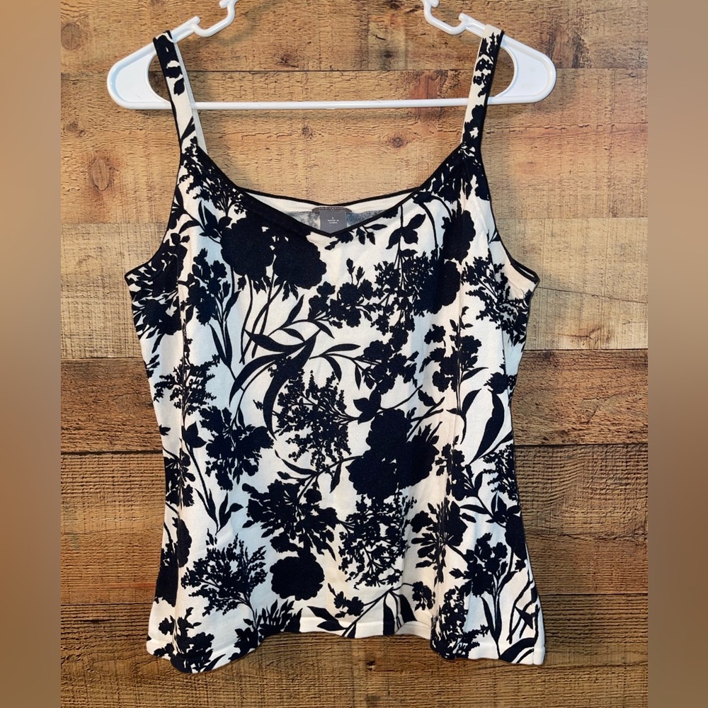 Ann Taylor floral sweater tank top